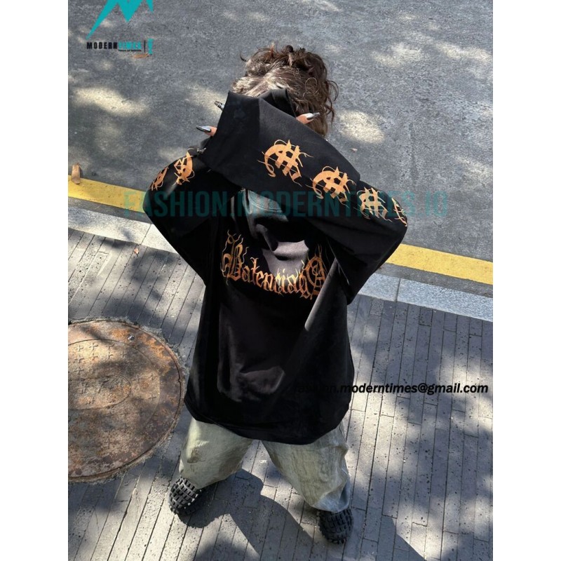 Balenciaga - 23FW Mud Dyed Sanskrit Base Long Sleeve T-shirt
