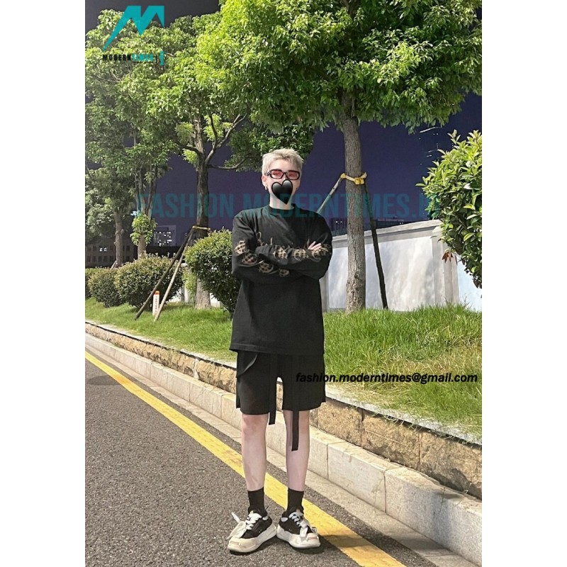Balenciaga - 23FW Mud Dyed Sanskrit Base Long Sleeve T-shirt