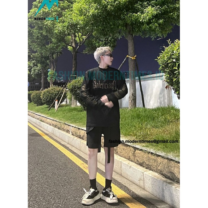 Balenciaga - 23FW Mud Dyed Sanskrit Base Long Sleeve T-shirt