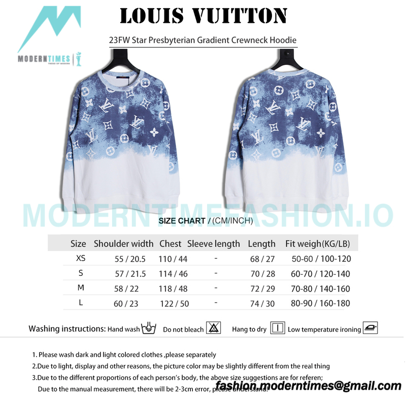 Louis Vuitton - 23FW Star Presbyterian Gradient Crewneck Hoodie