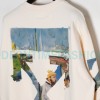 Off White - Monet Oil Painting Printed Crew-neck Hoodie