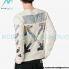 Off White - Monet Oil Painting Printed Crew-neck Hoodie