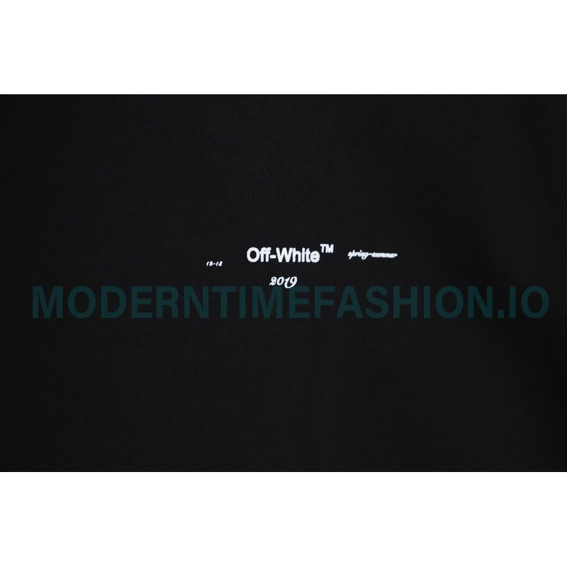 Off White - Monet Oil Painting Printed Crew-neck Hoodie