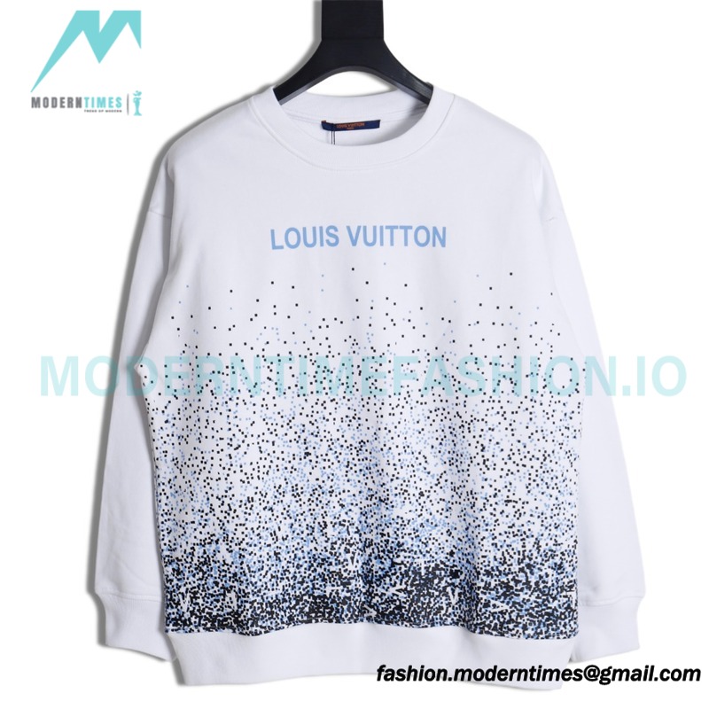 Louis Vuitton - 23Fw Splash Ink Full Star Gradient Logo Printed Round Neck Hoodie