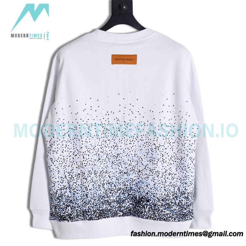 Louis Vuitton - 23Fw Splash Ink Full Star Gradient Logo Printed Round Neck Hoodie