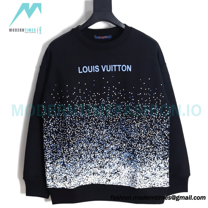 Louis Vuitton - 23Fw Splash Ink Full Star Gradient Logo Printed Round Neck Hoodie
