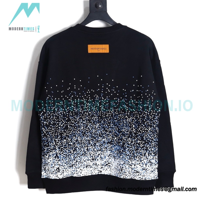 Louis Vuitton - 23Fw Splash Ink Full Star Gradient Logo Printed Round Neck Hoodie