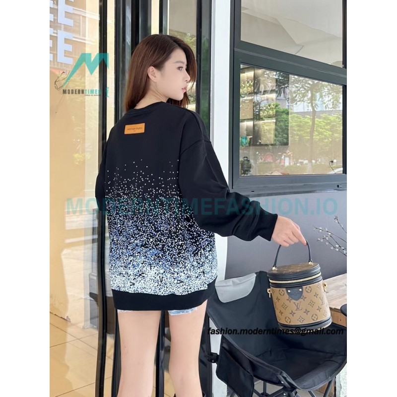 Louis Vuitton - 23Fw Splash Ink Full Star Gradient Logo Printed Round Neck Hoodie